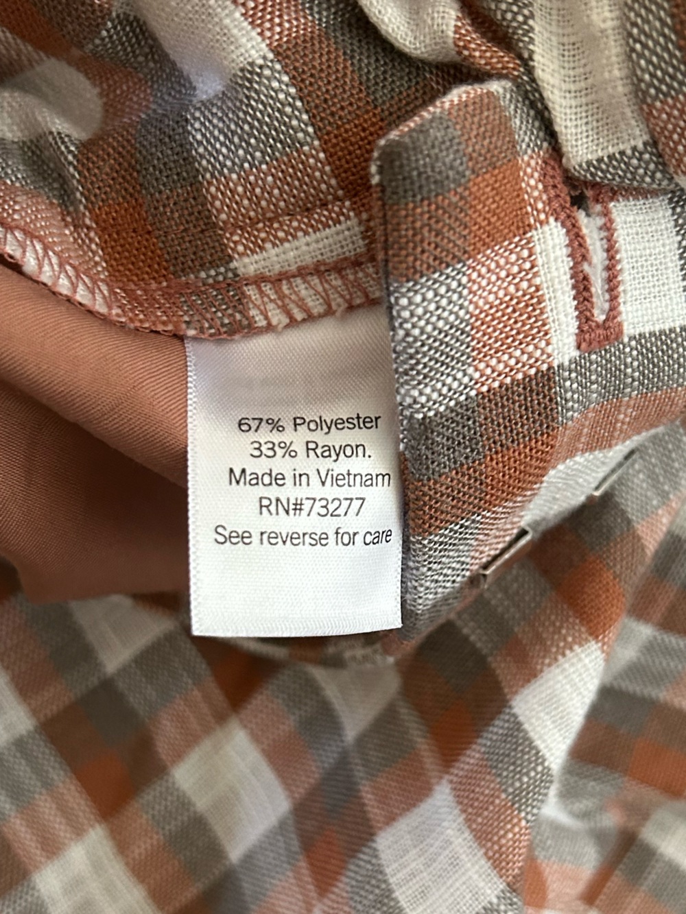 Nine West Rust and White Plaid Shorts - Picture 4 of 4